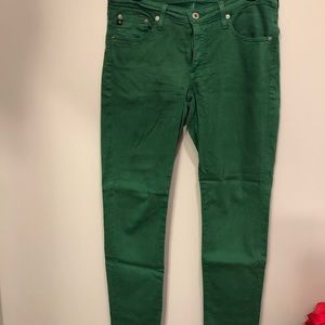 Kelly Green AG Jeans Size 29 like new
